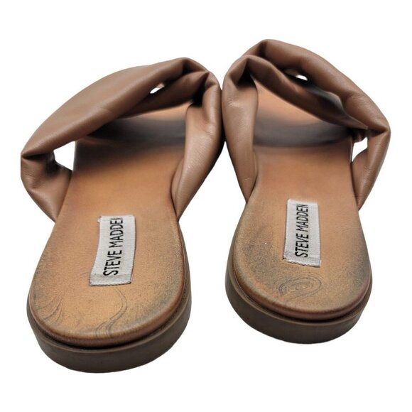 Steve Madden Crozz Women's Vegan Leather Crisscross Slide Sandals Size 9M - Picture 5 of 7